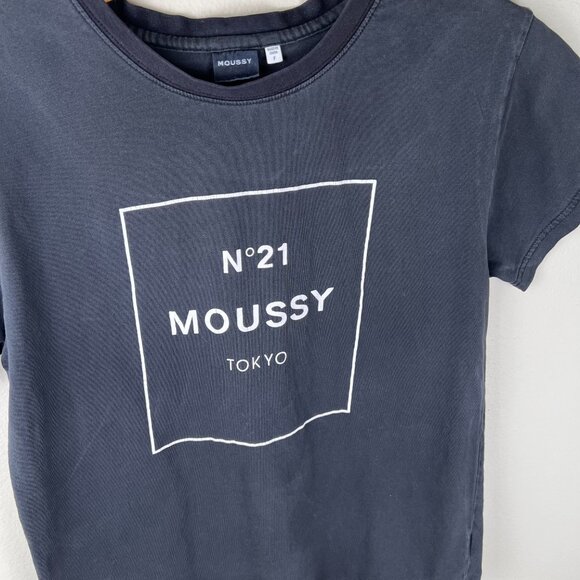 MOUSSY Tokyo Distressed Boxy Printed Tee - Picture 6 of 10